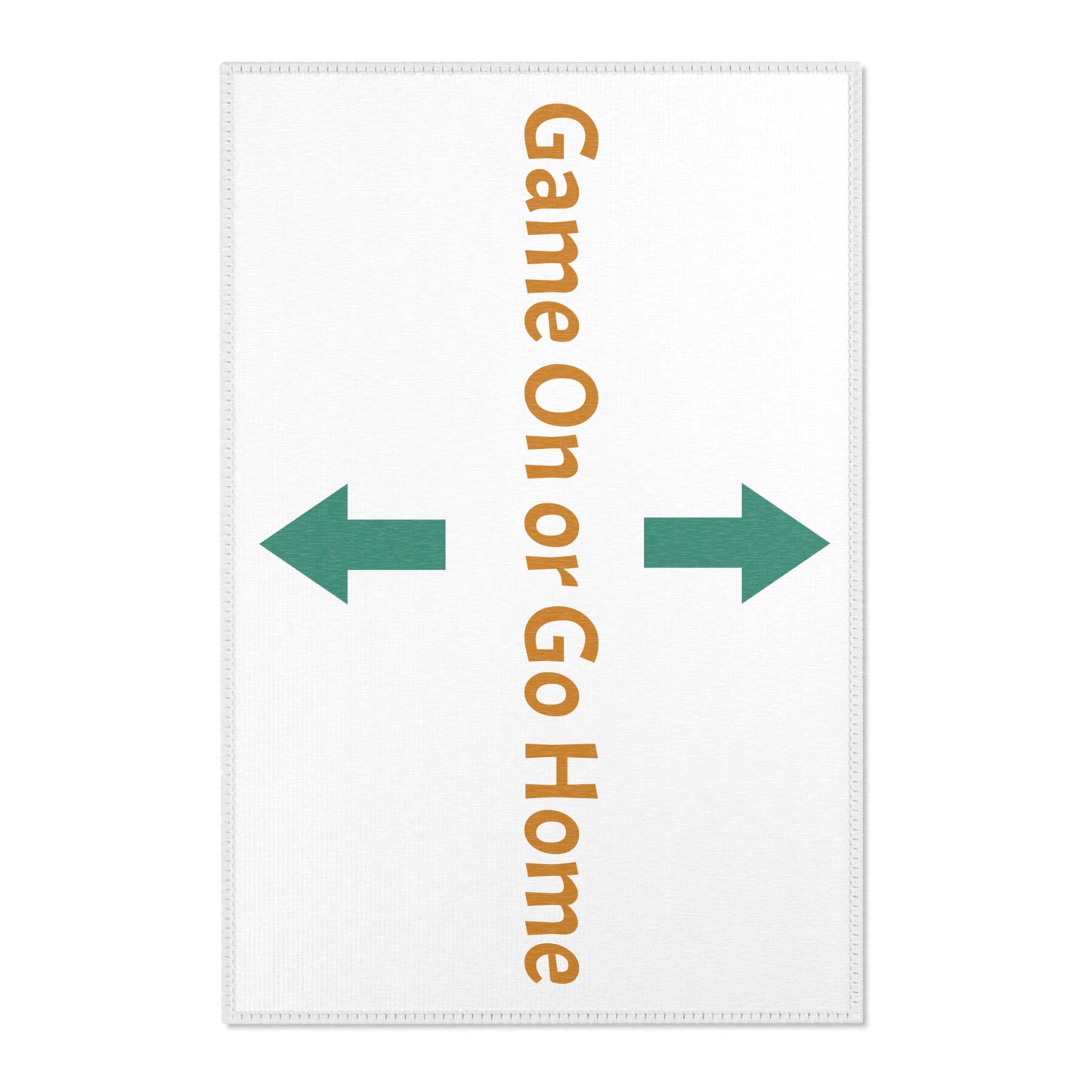 Game On or Go Home Area Rug - Sports & Game Room Decor