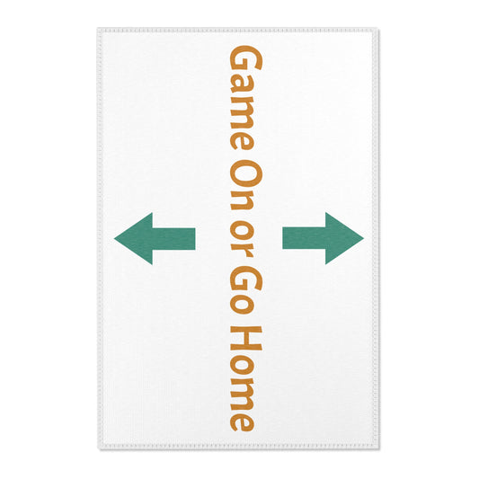 Game On or Go Home Area Rug - Sports & Game Room Decor