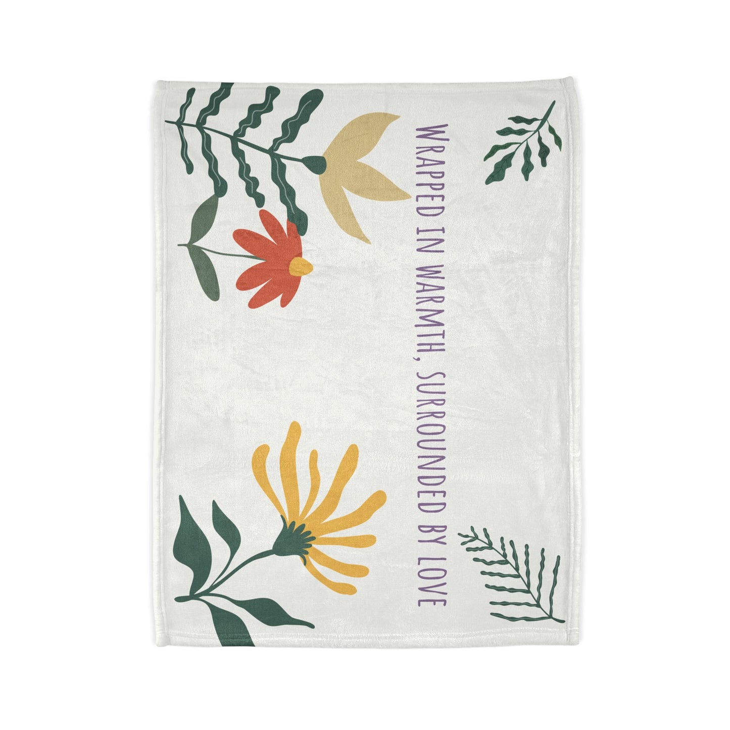 30" Wrapped in Warmth Floral Blanket - Cozy Polyester Throw for Love and Comfort