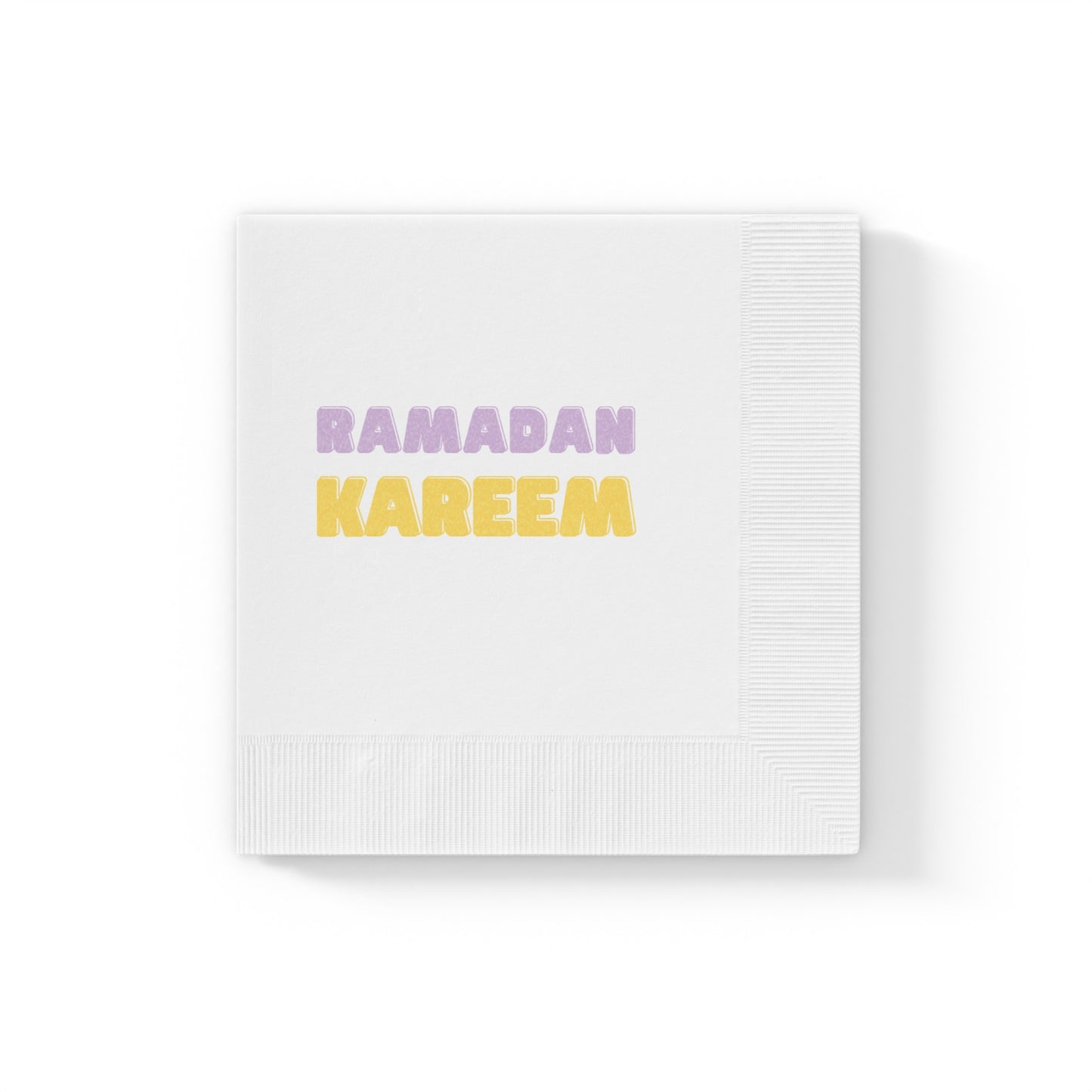 Ramadan Kareem Coined Napkins - Elegant White Napkins for Celebrations