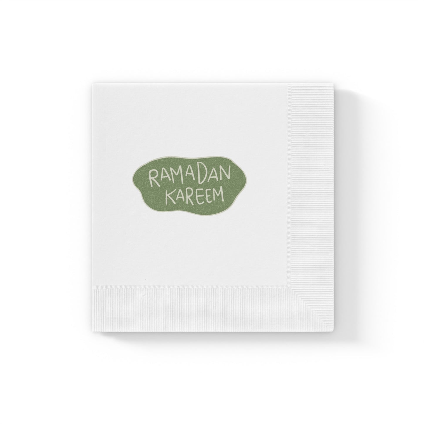 Ramadan Kareem White Coined Napkins