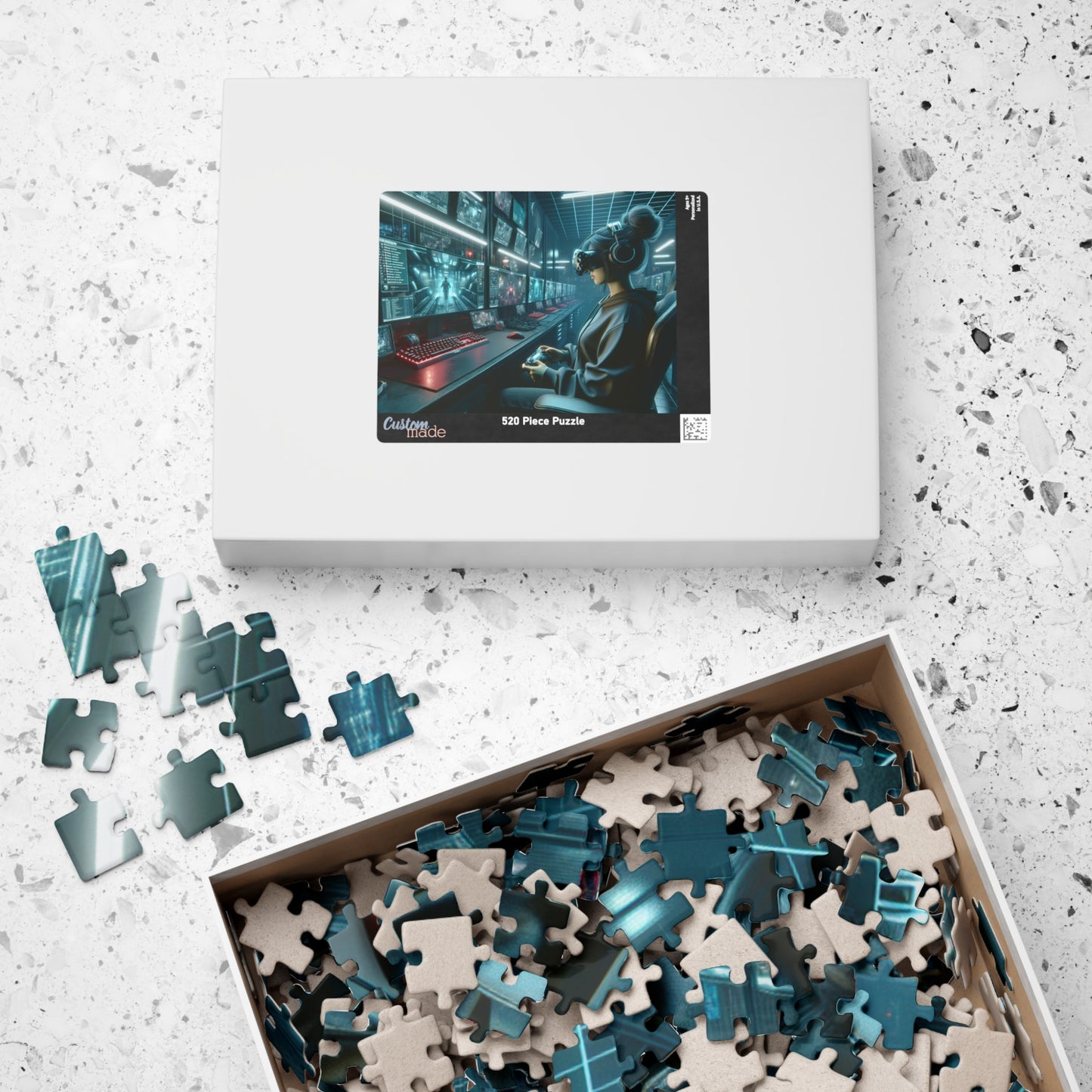 Gaming Girl Aesthetic Puzzle - 110, 252, 520, 1014-Piece Options | Perfect Gift for Gamers and Puzzle Lovers