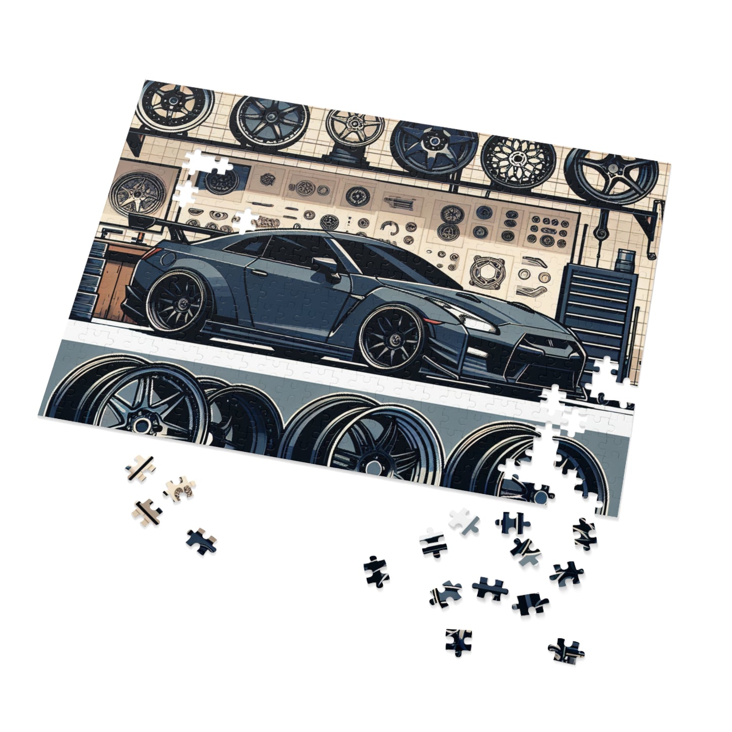 Automotive Enthusiast Jigsaw Puzzle with Tin - Perfect Gift for Car Lovers