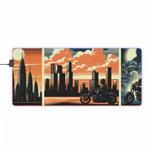Illuminated Cityscape Gaming Mouse Pad - Perfect for Gamers and Aesthetic Spaces