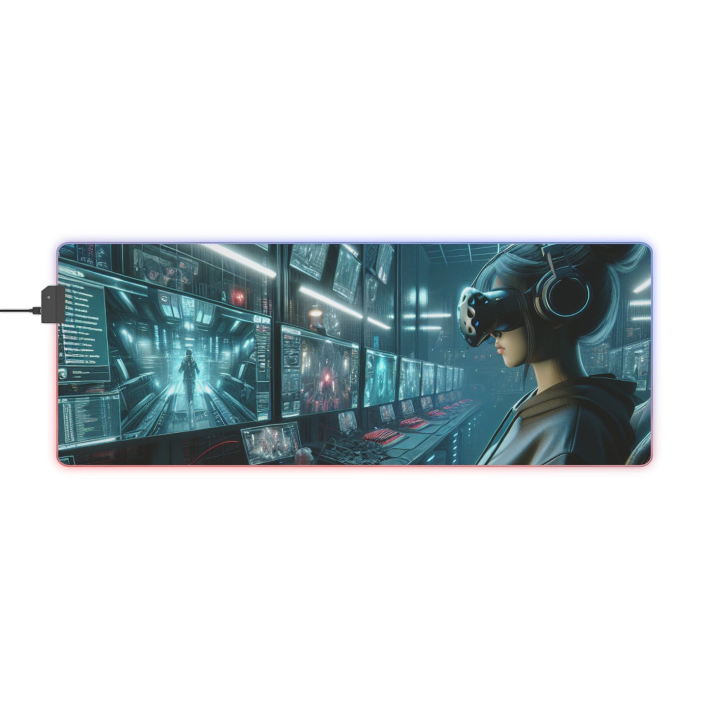 Illuminated Gaming Mouse Pad | LED RGB Light For Ultimate Gamer Experience - Gamer Girl