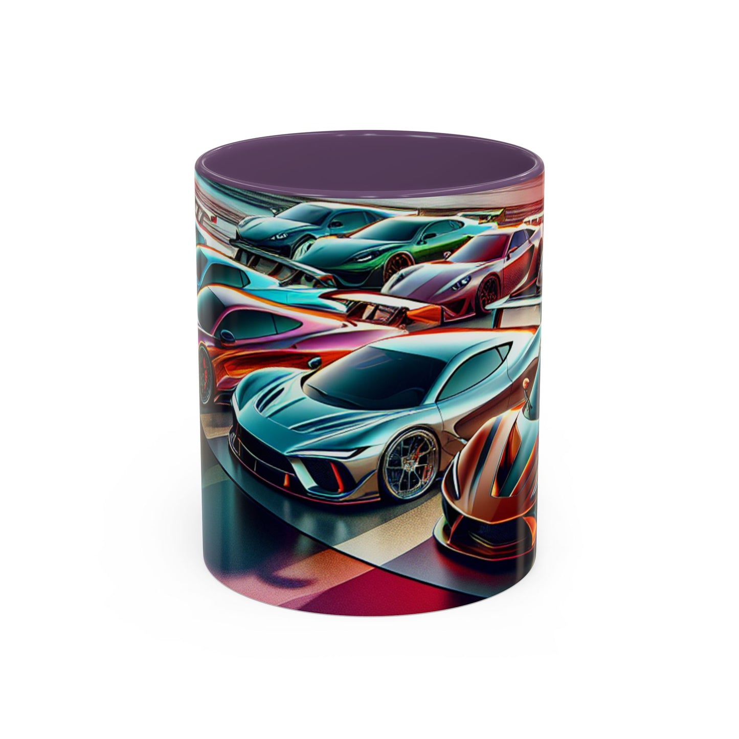 Racing Passion Accent Coffee Mug - Perfect Gift for Car Enthusiasts