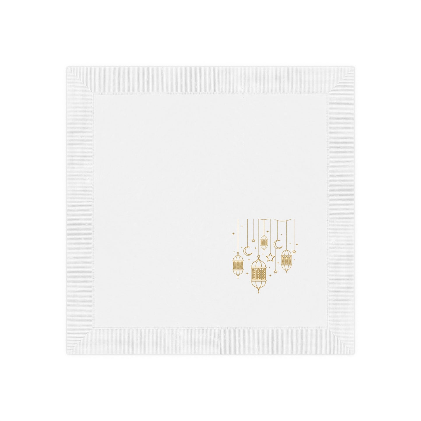 Elegant Gold Lantern Napkins for Ramadan and Eid Celebrations