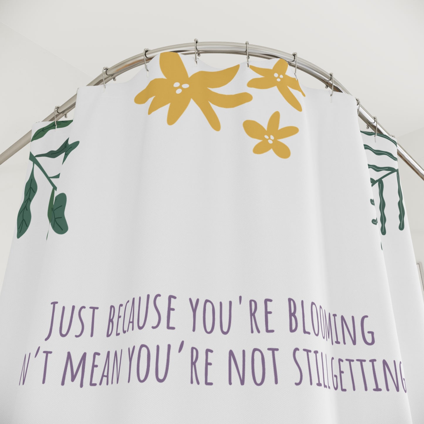 Floral Bloom Shower Curtain - Vibrant Bathroom Decor