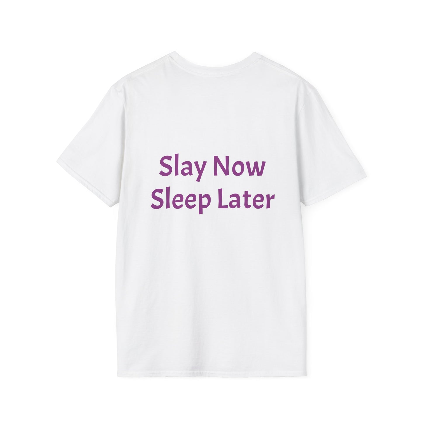 Slay Now, Sleep Later Softstyle T-Shirt - Ocean-Inspired Graphic Tee
