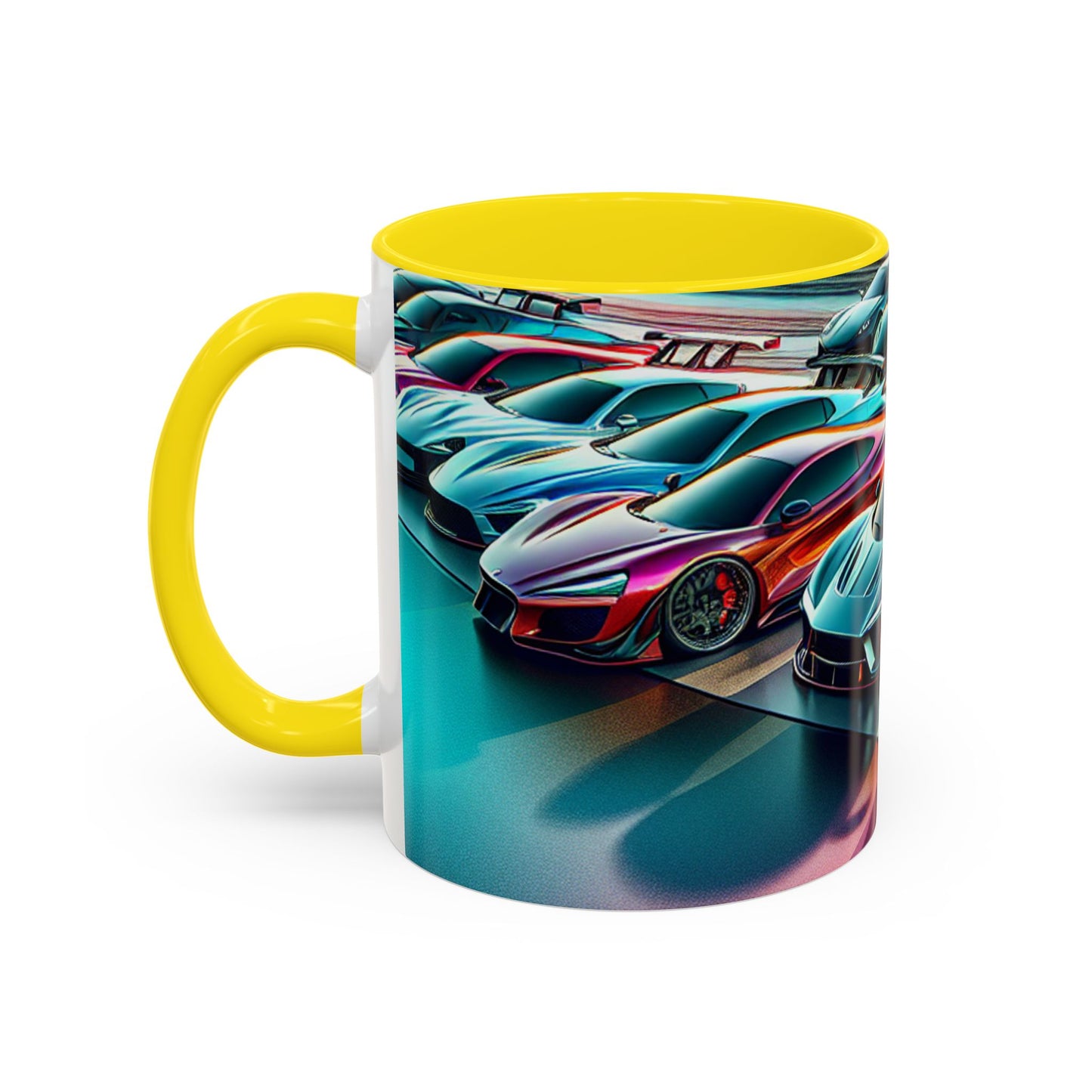 Racing Passion Accent Coffee Mug - Perfect Gift for Car Enthusiasts