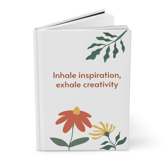 Inhale Inspiration Hardcover Journal - Creative Floral Design