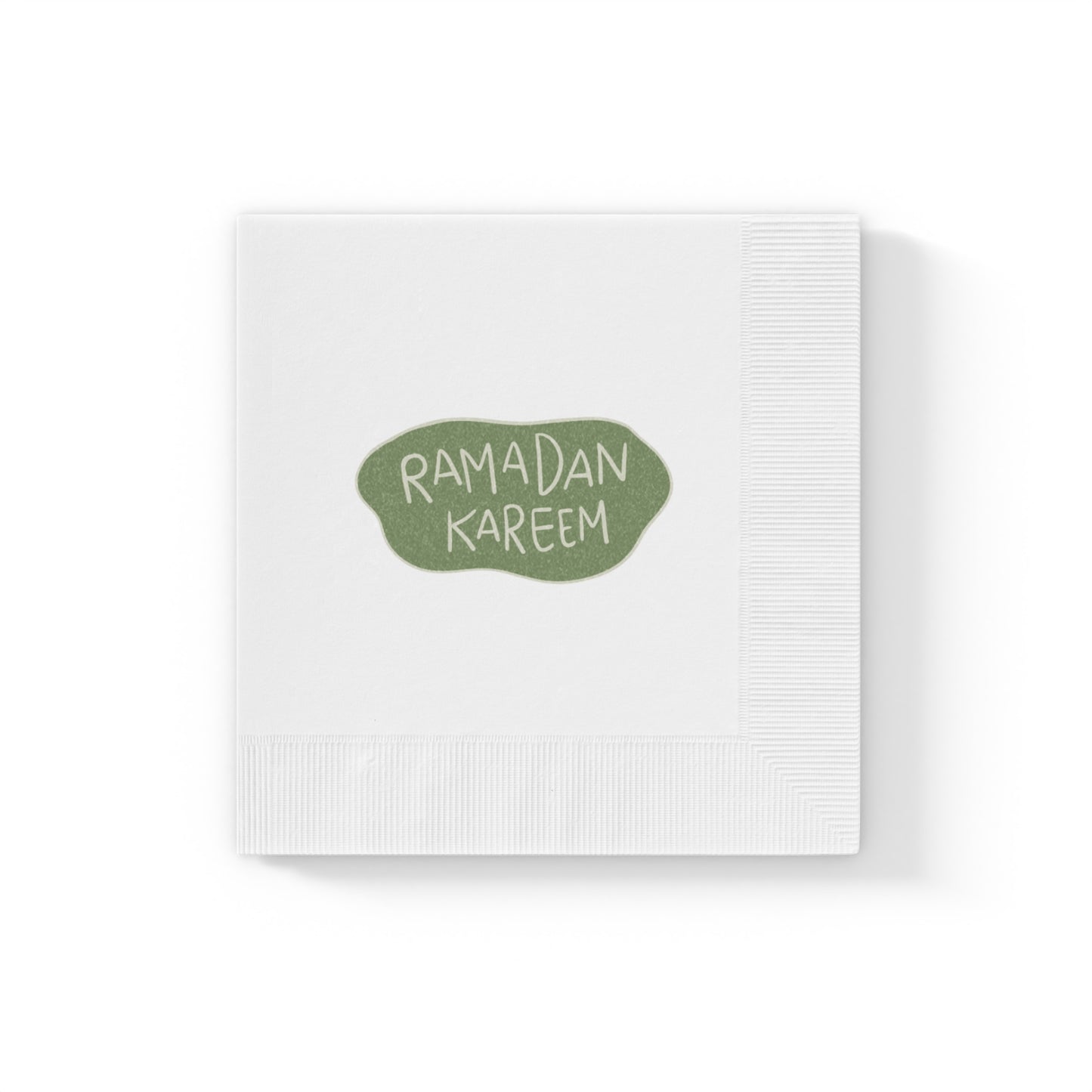 Ramadan Kareem White Coined Napkins