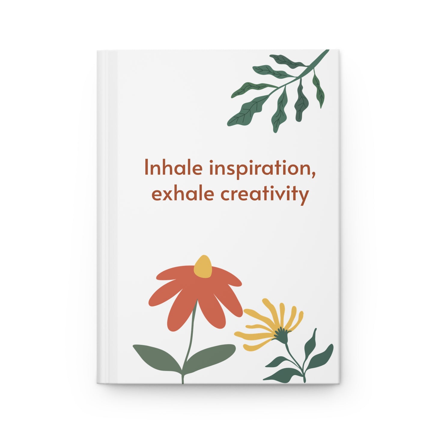 Inhale Inspiration Hardcover Journal - Creative Floral Design