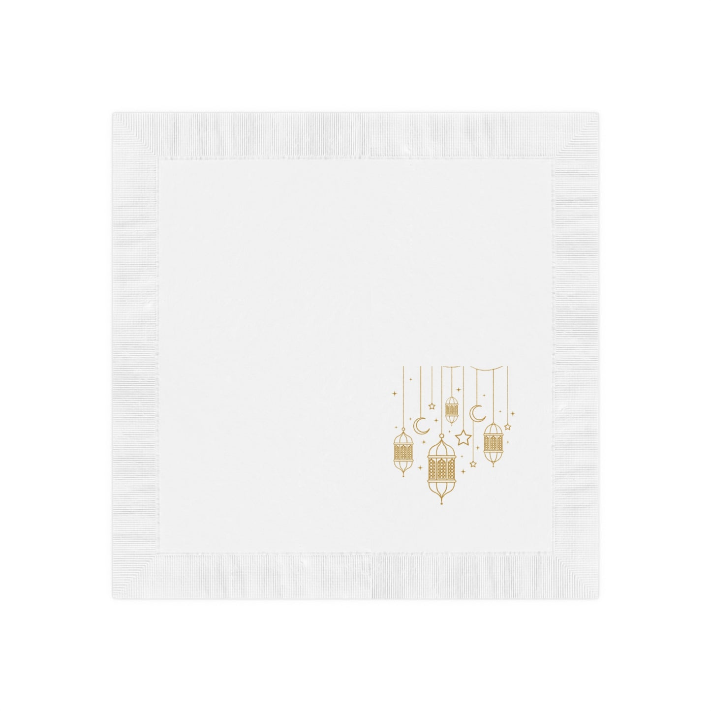 Elegant Gold Lantern Napkins for Ramadan and Eid Celebrations