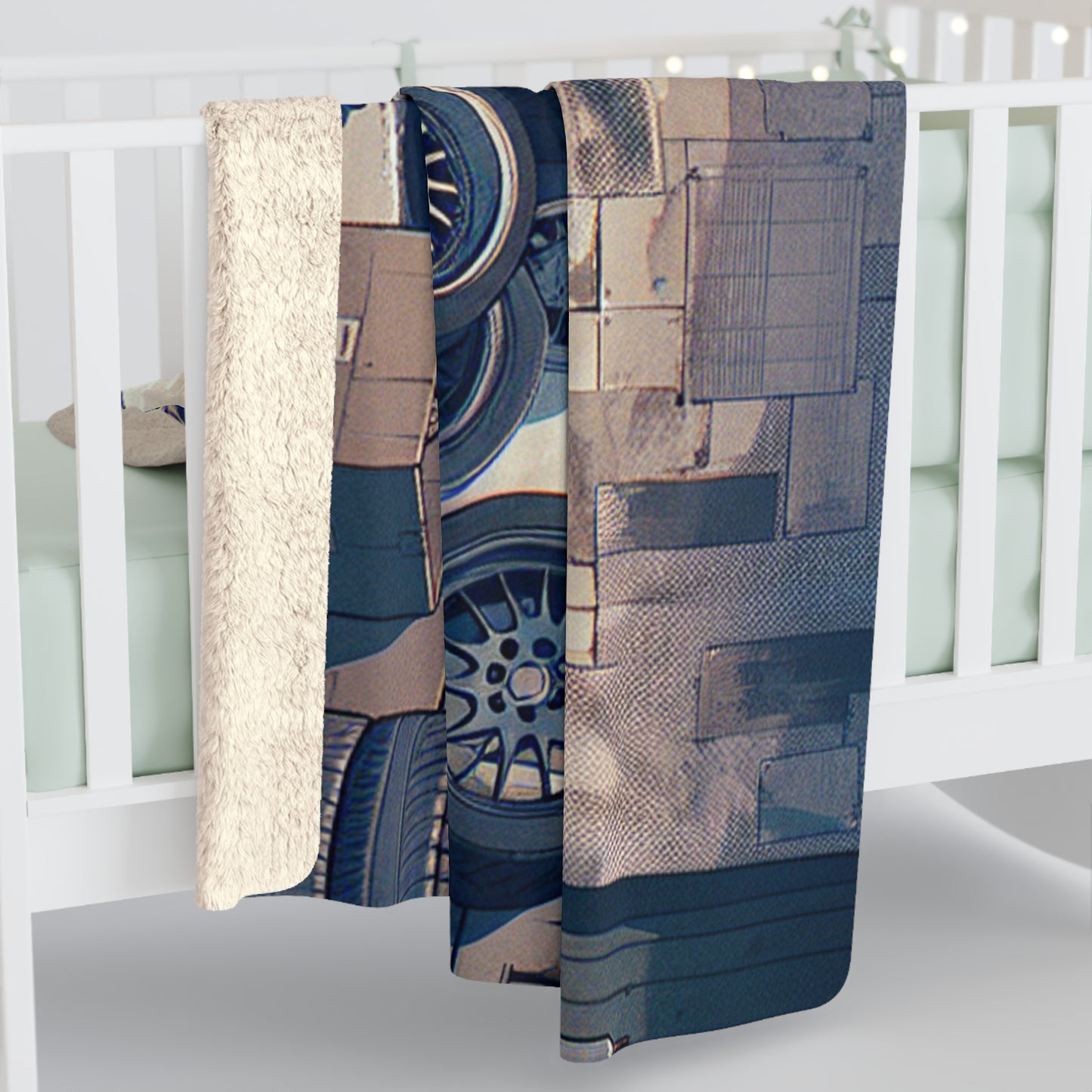 Car Lover's Sherpa Fleece Blanket - Cozy Automotive Décor for Gearheads