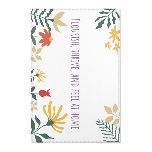 Boho Floral Area Rug – "Flourish, Thrive, and Feel at Home"