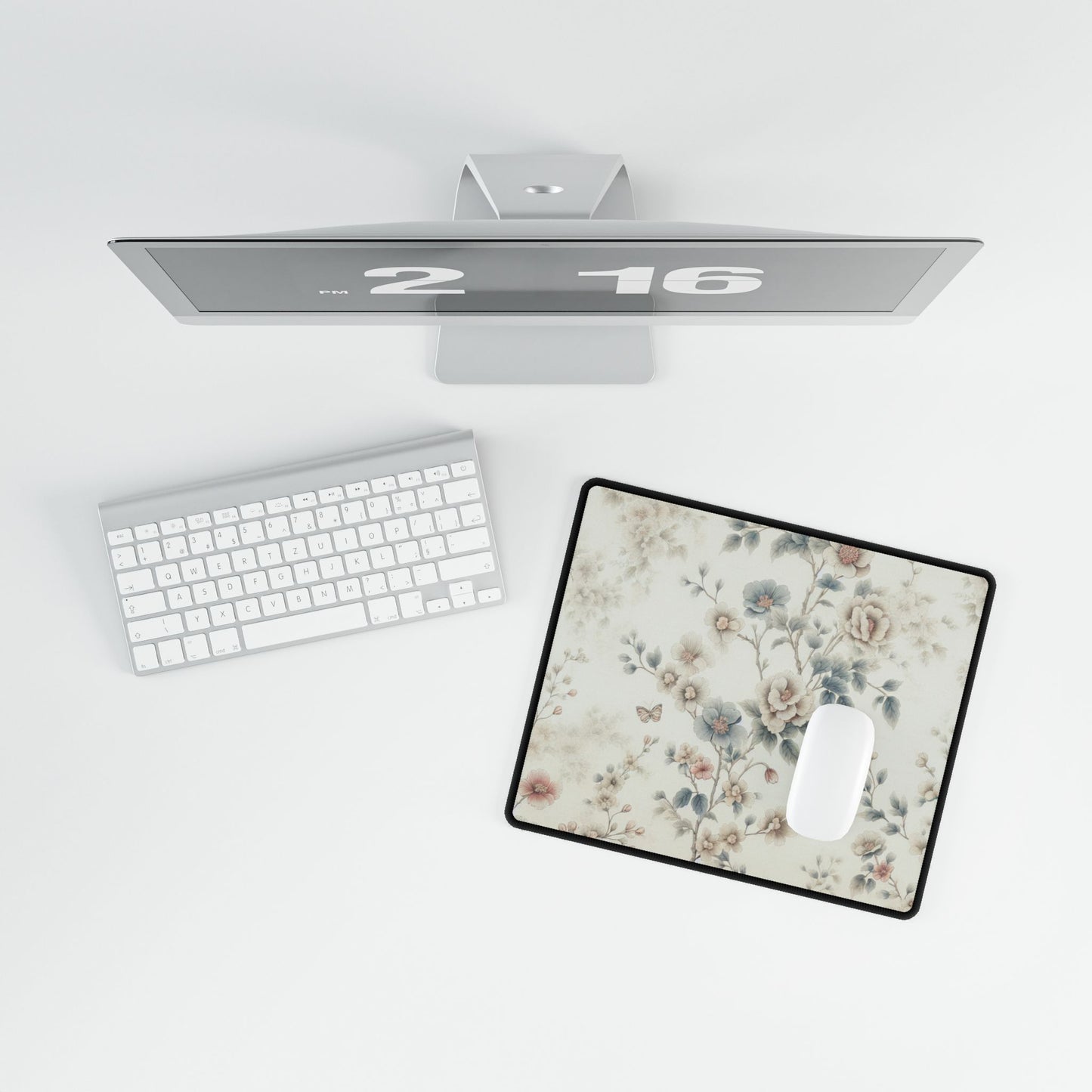 Elegant Floral Desk Mat - Stylish Office Decor for Home and Work