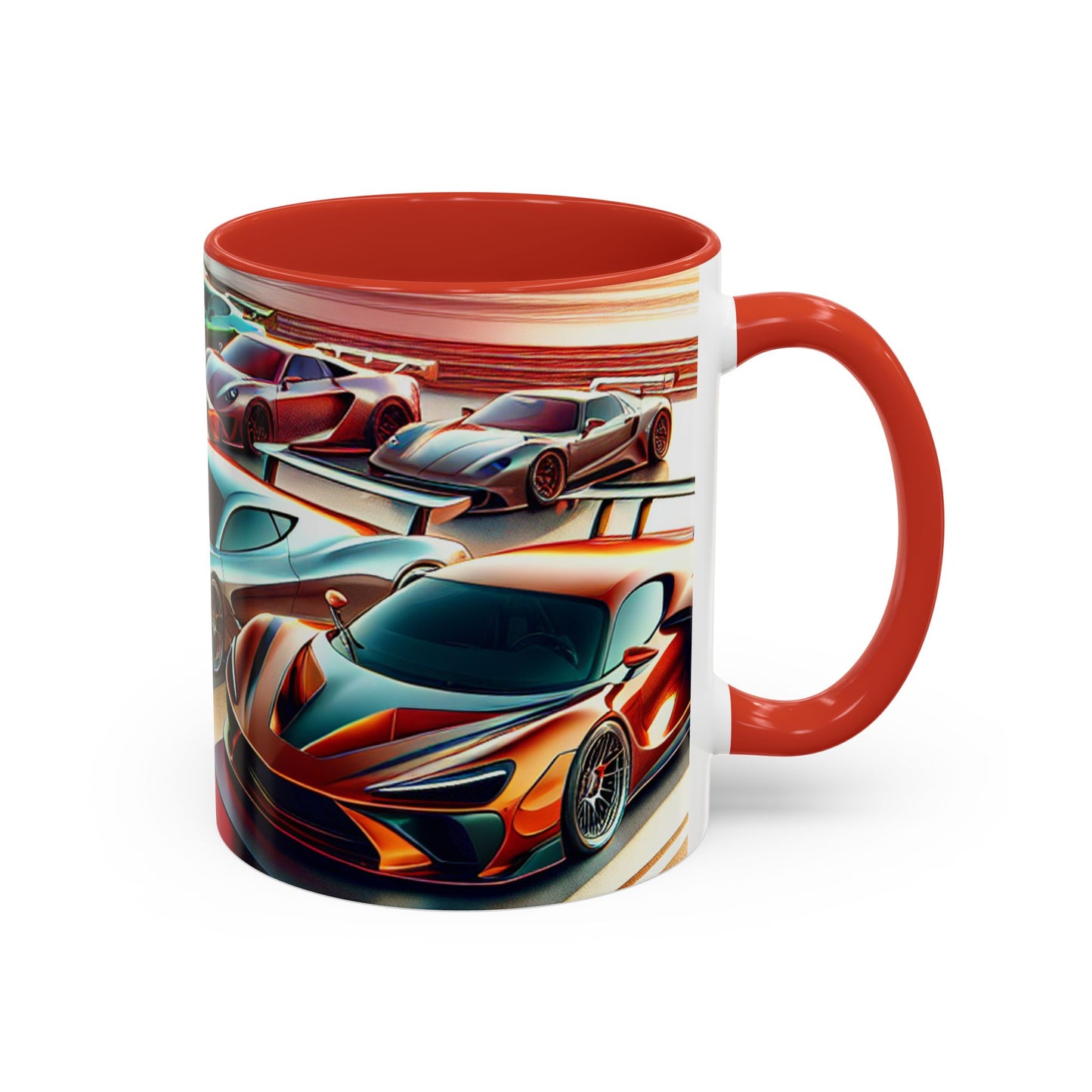 Racing Passion Accent Coffee Mug - Perfect Gift for Car Enthusiasts