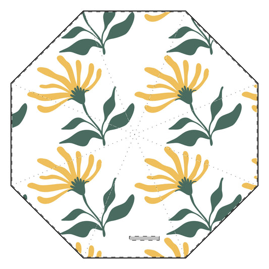 Floral Semi-Automatic Foldable Umbrella | Stylish and Compact Rain Gear