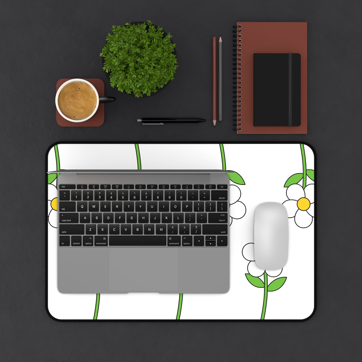 Floral Desk Mat for Home Office - Stylish & Functional Workspace Decor Mouse Pad
