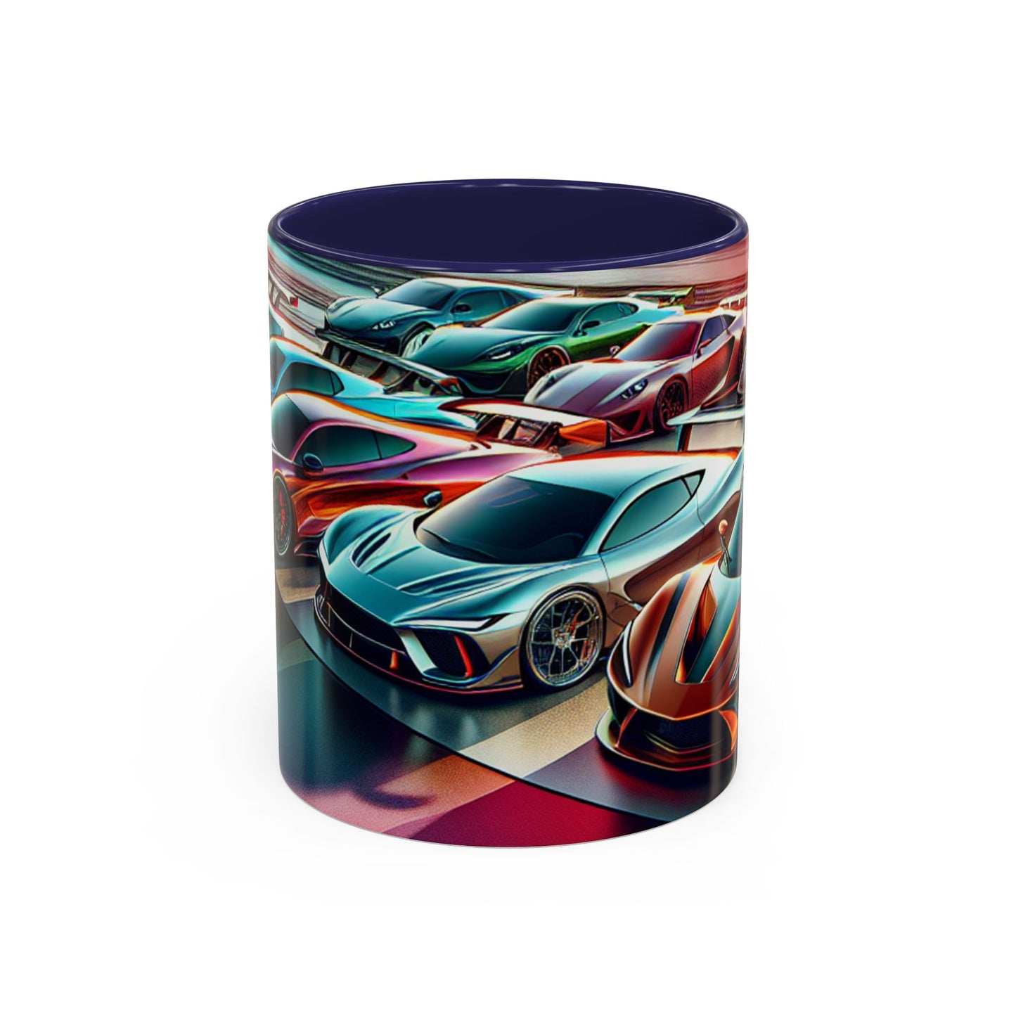 Racing Passion Accent Coffee Mug - Perfect Gift for Car Enthusiasts