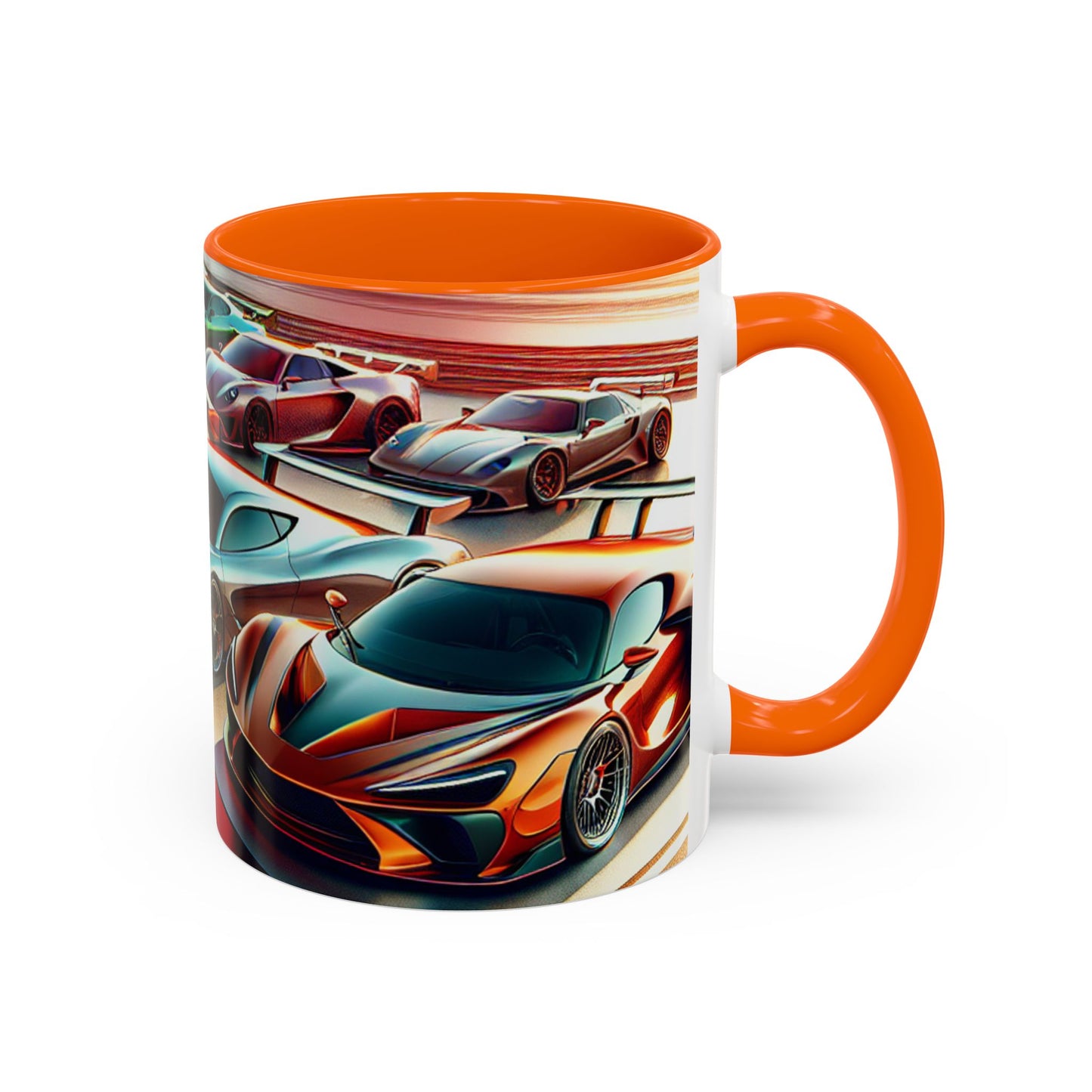 Racing Passion Accent Coffee Mug - Perfect Gift for Car Enthusiasts