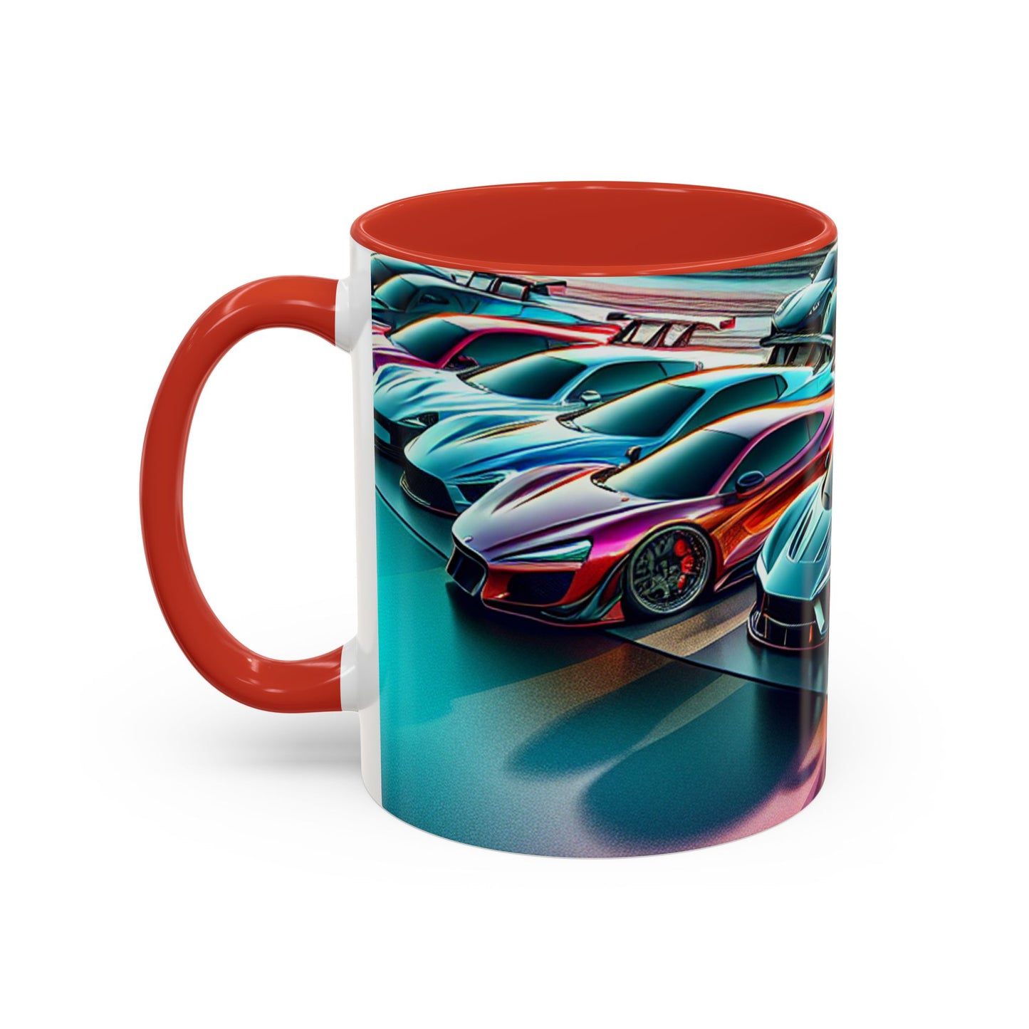 Racing Passion Accent Coffee Mug - Perfect Gift for Car Enthusiasts