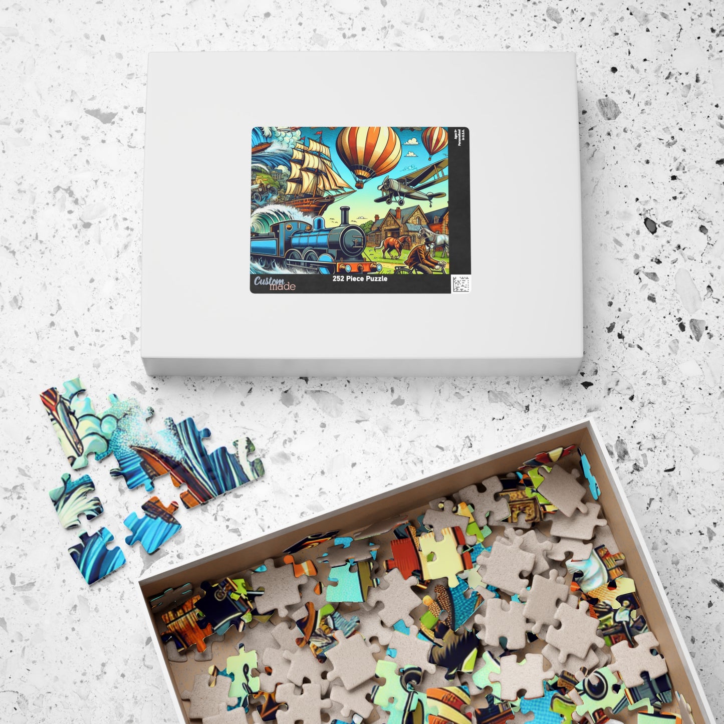 Adventure-Themed Puzzle (110, 252, 520-piece) - Vintage Travel Experience