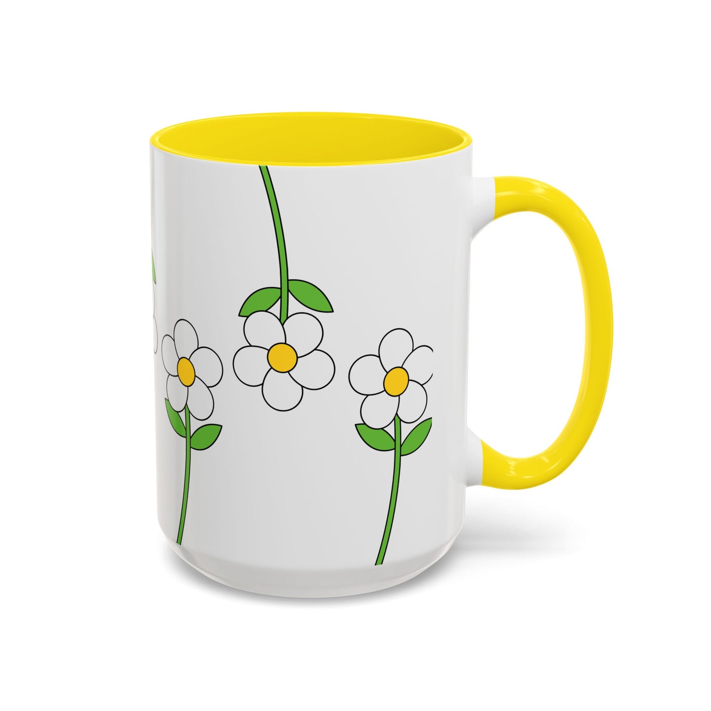 Floral Accent Coffee Mug - Elegant Blue Botanical Design - Perfect for Coffee Lovers and Gift Giving