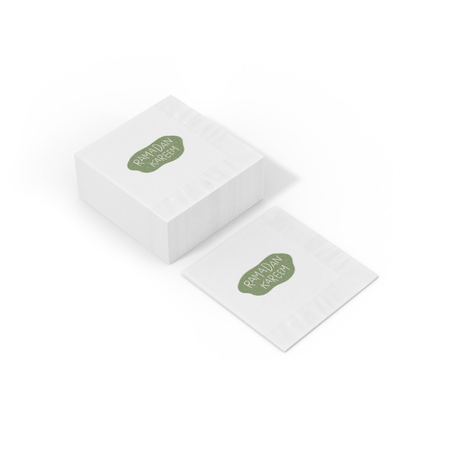 Ramadan Kareem White Coined Napkins
