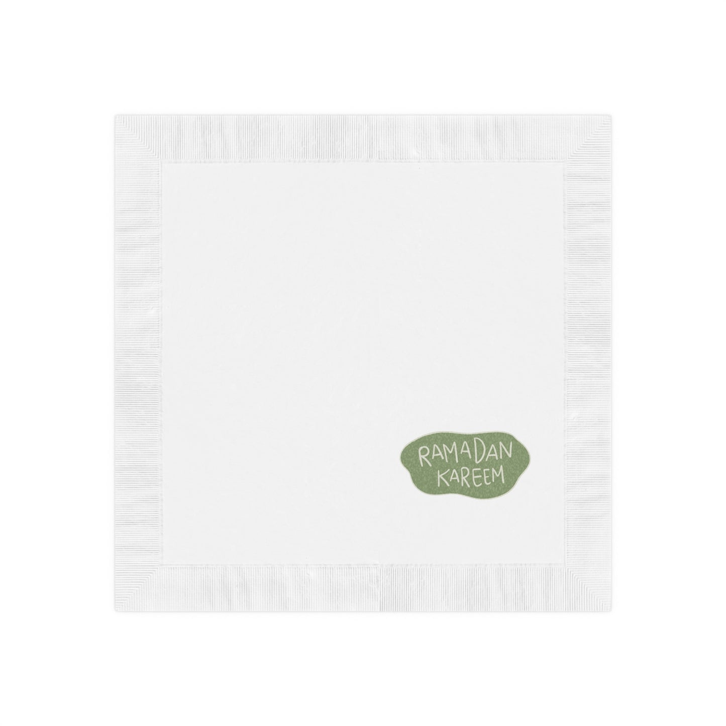 Ramadan Kareem White Coined Napkins