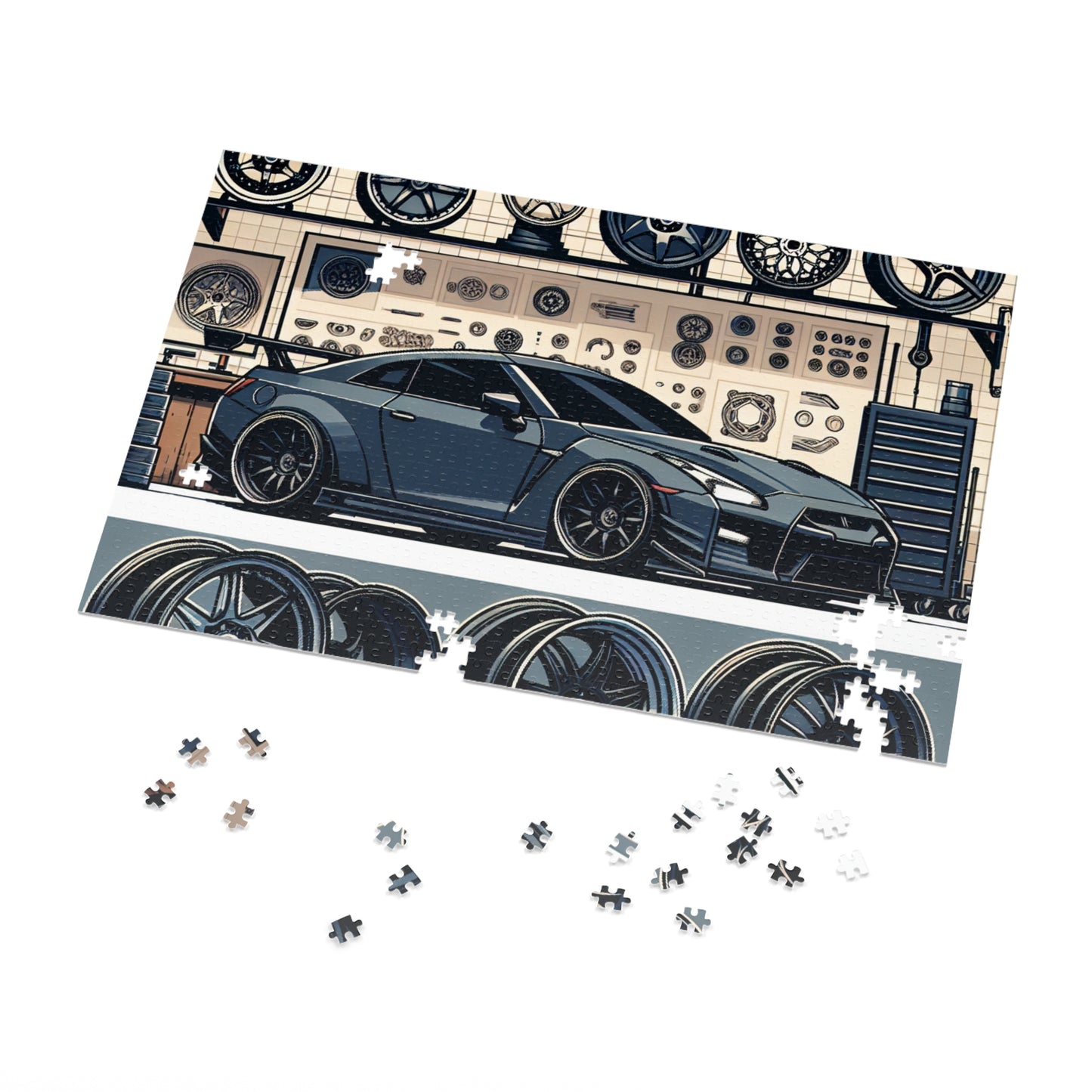Automotive Enthusiast Jigsaw Puzzle with Tin - Perfect Gift for Car Lovers